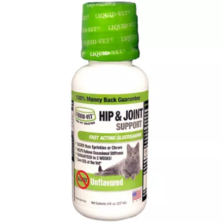 Liquid-Vet Feline Hip and Joint Support Formula for Cats Unflavored 8 oz. Cat Hip & Joint Care