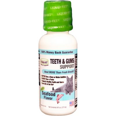 Liquid-Vet Feline Teeth and Gums Support Seafood Flavor Formula for Cats, 8 oz.