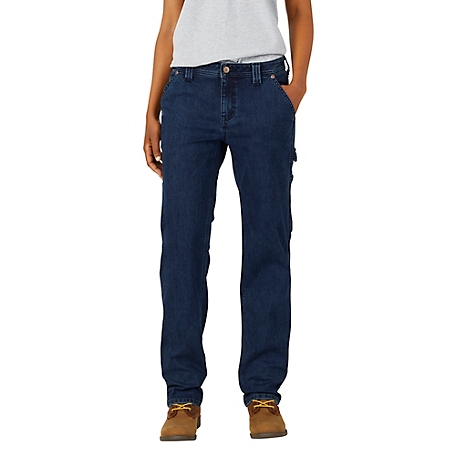 Dickies Women's Relaxed Fit Mid-Rise Carpenter Denim Pants at