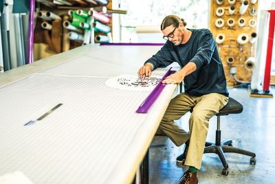 Image showing  Men's Heavyweight Crew Neck Long-Sleeve T-Shirt