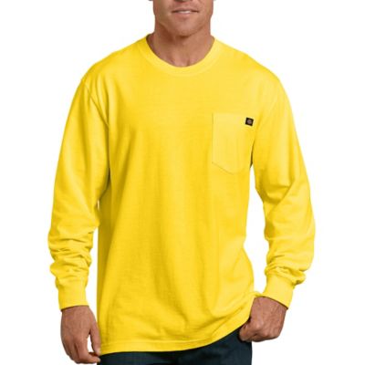 Dickies Long-Sleeve Heavyweight Crew Neck T-Shirt, Neon