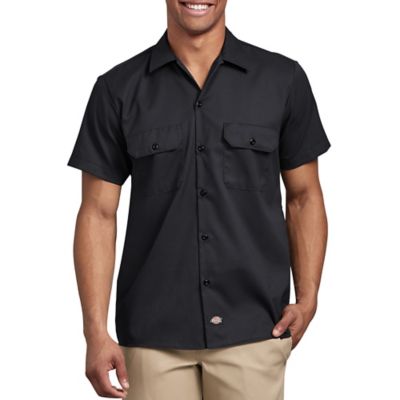 Dickies Men's Short-Sleeve FLEX Slim Fit Twill Work Shirt