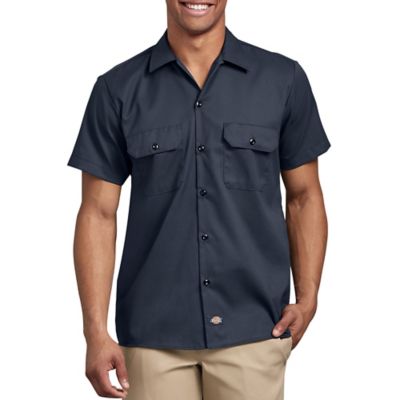 Dickies Men's Short-Sleeve FLEX Slim Fit Twill Work Shirt