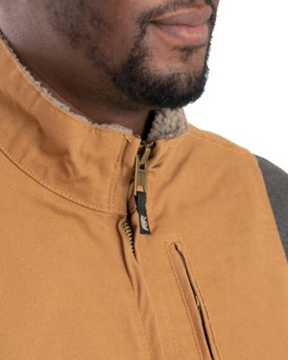 Image showing 2 th Berne Men's Heartland Sherpa-Lined Washed Duck Vest