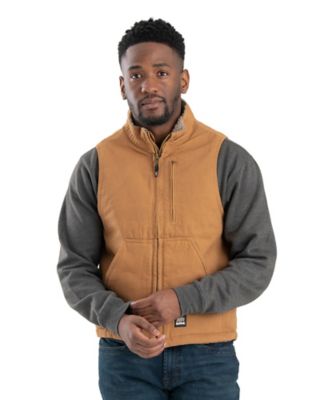 Berne Men's Sherpa-Lined Washed Duck Vest