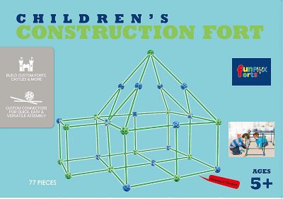 Funphix 77 pc. Fort Building Kit with Glow-in-the-Dark Sticks with ...