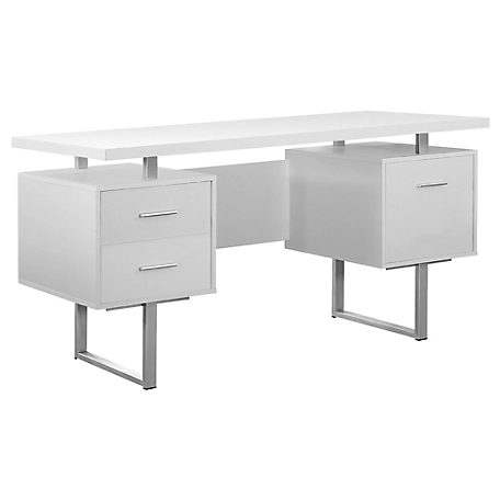Monarch Specialties Computer Desk, 60 in. L, Metal Legs