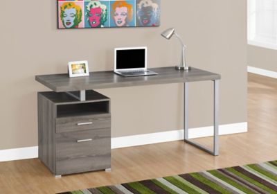 Image showing  60 in. Computer Desk with 1 Shelf/2 Drawers