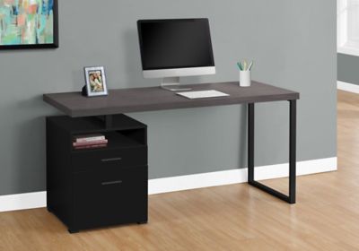 Image showing  60 in. Computer Desk with 1 Shelf/2 Drawers