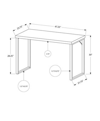 Image showing  48 in. Metal Computer Desk, Silver