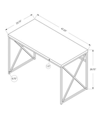 Image showing 4 th Monarch Specialties Reclaimed Wood Computer Desk, 48 in., I 7450