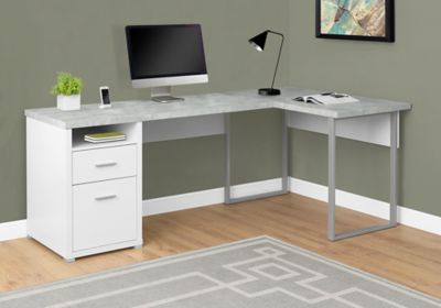 Image showing  80 in. Left or Right Facing Computer Desk with 1 Shelf/2 Drawers