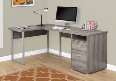 Image showing  80 in. Left or Right Facing Computer Desk with 1 Shelf/2 Drawers