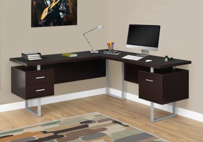 Image showing 1 th Monarch Specialties 70 in. Left or Right Facing Computer Desk with 3 Drawers