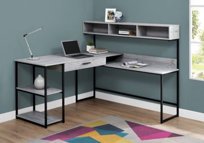 Image showing  Computer Desk, 60 in. L, Metal Corner