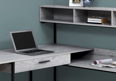 Image showing  Computer Desk, 60 in. L, Metal Corner