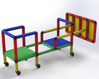 Image showing  Create and Play Life-Size Structures Set, Wheelies, For Ages 2-12