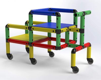 Image showing 5 th Funphix Create and Play Life-Size Structures Set, Wheelies, For Ages 2-12