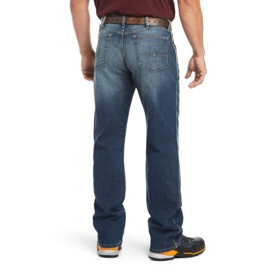 Image showing 1 th Ariat Men's Stretch Fit Low-Rise Rebar M3 Loose DuraStretch Basic Stackable Straight Leg Work Jeans