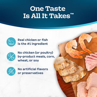 Image showing 5 th Blue Buffalo Tastefuls Adult All-Natural Tuna/Chicken/Shrimp in Gravy Recipe Wet Cat Food Variety Pack, 5.5 oz., Pack of 12 Cans