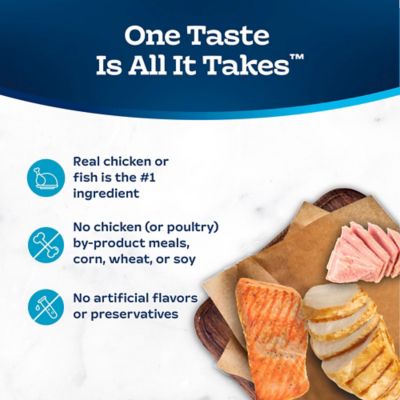 Image showing 5 th Blue Buffalo Tastefuls Adult All-Natural Salmon/Chicken/Fish/Tuna Pate Wet Cat Food Variety Pack, 3 oz., Pack of 12 Cans