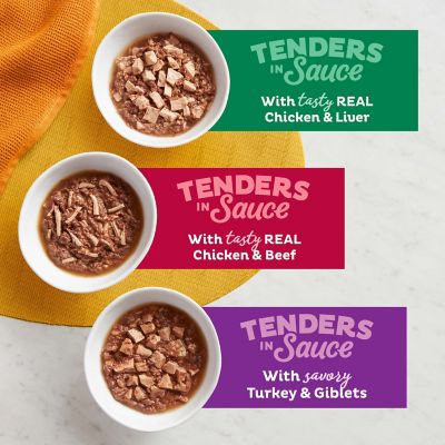 Image showing  All Life Stages Tender Poultry and Beef Favorites in Sauce Wet Cat Food Variety pk., 2.75 oz., Pack of 24 Cups