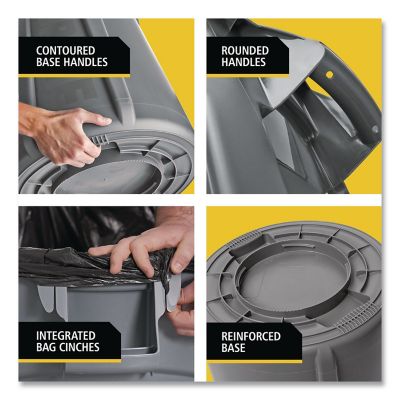 Image showing 7 th Rubbermaid BRUTE 55 gal. Round Trash Can Container