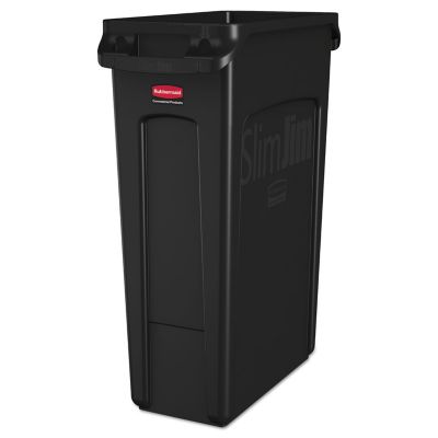 Rubbermaid 23 gal. Slim Jim Trash Can Receptacle with Venting Channels