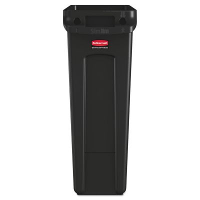 Image showing  23 gal. Slim Jim Trash Can Receptacle with Venting Channels