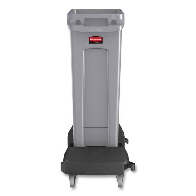 Image showing  23 gal. Slim Jim Trash Can Receptacle with Venting Channels, Gray