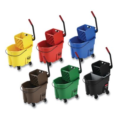 Image showing 6 th Rubbermaid 35 qt. WaveBrake 2.0 Bucket and Wringer Combos