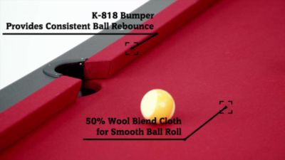Full Size Individual Small Hole Mount Bumper Pool Table Red Stud Bumper Post