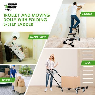 Image showing  400 lb. Capacity 4-in-1 Utility Cart, Black