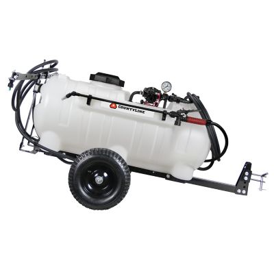 CountyLine 25 gal. 2-Nozzle Tow-Behind Trailer Sprayer, Max 70 PSI, 38 ft. Vertical Spray, 26 ft. Horizontal Spray