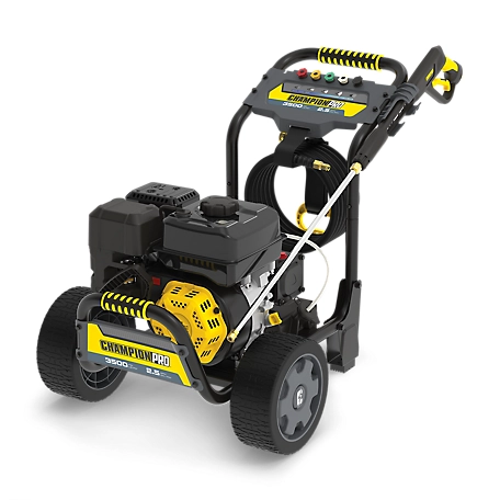 Champion Power Equipment 3,500 PSI 2.5 GPM Gas Cold Water Pro Commercial-Duty Low-Profile Pressure Washer, Champion 224cc Engine