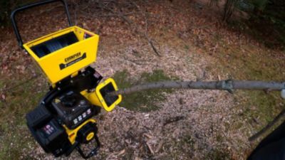 Image showing 6 th Champion Power Equipment 3 in. Diameter 224cc Gas Powered Portable Chipper Shredder with Collection Bag