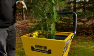Image showing 7 th Champion Power Equipment 3 in. Diameter 224cc Gas Powered Portable Chipper Shredder with Collection Bag