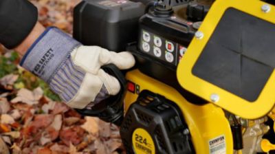 Image showing 8 th Champion Power Equipment 3 in. Diameter 224cc Gas Powered Portable Chipper Shredder with Collection Bag