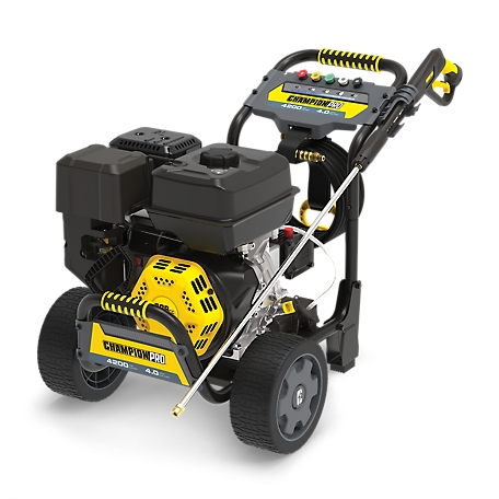 Champion Power Equipment 4,200 PSI 4 GPM Gas Cold Water Pro Commercial-Duty Low-Profile Pressure Washer, Champion 389cc Engine