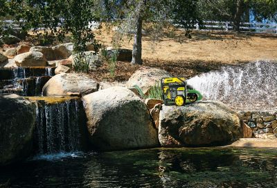 Image showing  3 in. Gas-Powered Semi-Trash Water Transfer Pump, 264 GPM, Hose and Wheel Kit