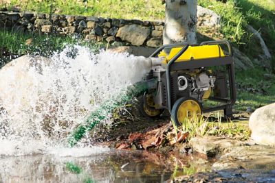 Image showing  3 in. Gas-Powered Semi-Trash Water Transfer Pump, 264 GPM, Hose and Wheel Kit