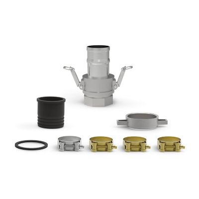 Image showing  3 in. Gas-Powered Semi-Trash Water Transfer Pump, 264 GPM, Hose and Wheel Kit