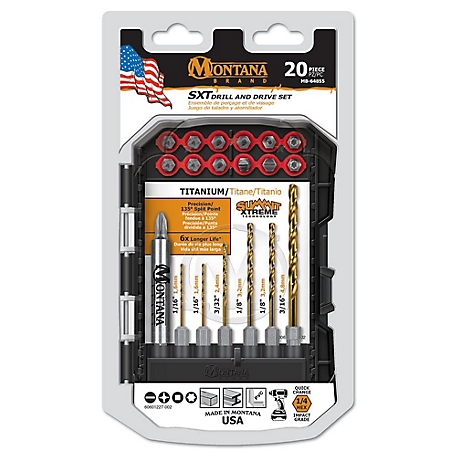 Montana Brand Tools 20 pc. Drill and Drive Set, Impact Grade