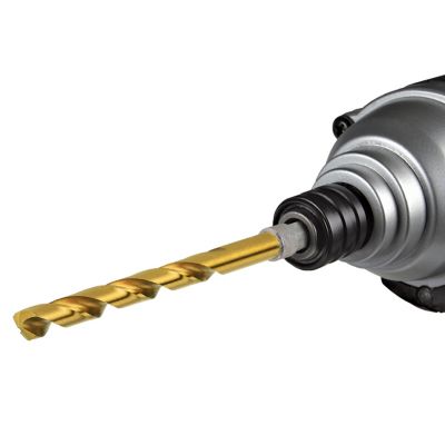 Image showing  9/64 in. Titanium Hex Shank Drill Bit, Precision CNC Machined High Speed Steel