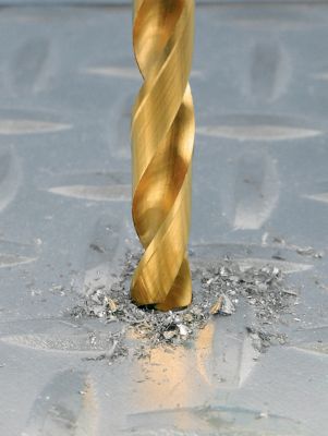 Image showing  9/64 in. Titanium Hex Shank Drill Bit, Precision CNC Machined High Speed Steel