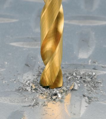 Image showing  1/16 in. Titanium Round Shank Drill Bits, Precision CNC Machined High Speed Steel, 2 pc.