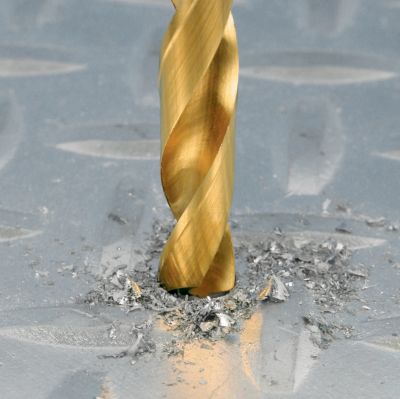 Image showing  5/64 in. Titanium Round Shank Drill Bits, Precision CNC Machined High Speed Steel, 2 pc.