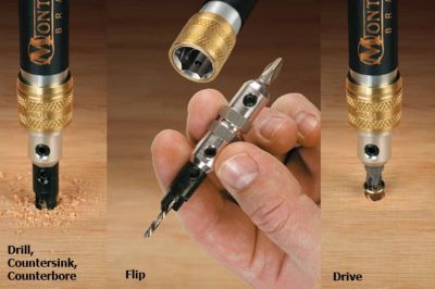 Image showing  #8 4-in-1 Compact Modular Countersink Drill and Driver, 1/4 in. Non-Slip Impact Hex Shank