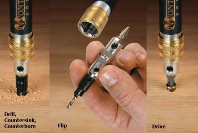 Image showing  #12 4-in-1 Compact Modular Countersink Drill and Driver, 1/4 in. Non-Slip Impact Hex Shank