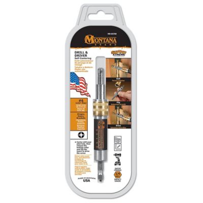 Montana Brand Tools Self-Center Hinge Drill and Driver #6, 1/4 in. Quick-Change Hex Shank
